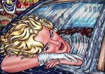 Afterparty 5, 2025, Acryl/Molino, 70 x 100 cm