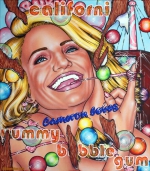 Yummy Bubble Gum 2020, Acryl/Molino, 80 x 70 cm